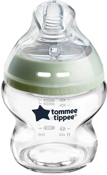 Biberon din sticla Philips Avent Natural, Easi Vent - 150 ml, cu tetina 1 picatura, flux lent