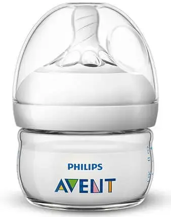 Biberon Natural pentru hranire Philips Avent SCF039/17, 60 ml (Alb)