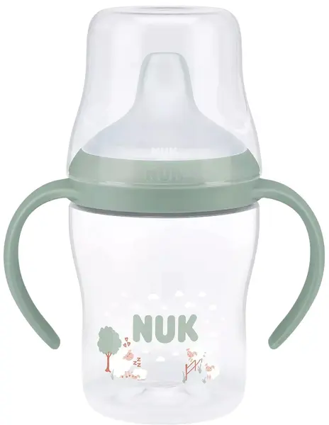 Biberon NUK Perfect Match - Cu duză de suc, TC, РР, 150 ml, Oaie, verde