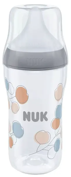 Biberon Nuk Perfect Match - Temperature control, PP, 260 ml, marimea М, crenguţă