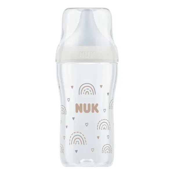 Biberon Perfect Match, Curcubeu, tetina marimea M, 260ml, Nuk