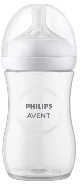 Biberon Philips Avent - Natural Response 3.0, flow 3/medie, 3 luni+, 260 ml, alb
