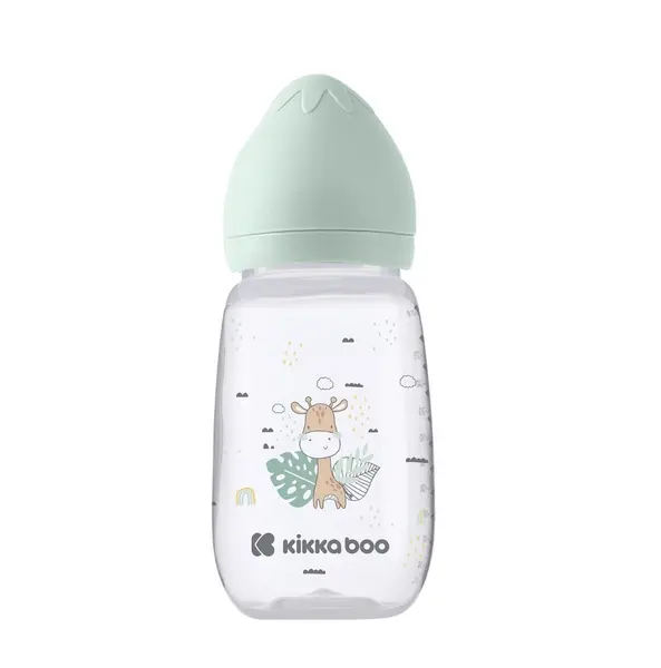 Biberon polipropilena 310 ml Silicon Kikka Boo Savanna Mint