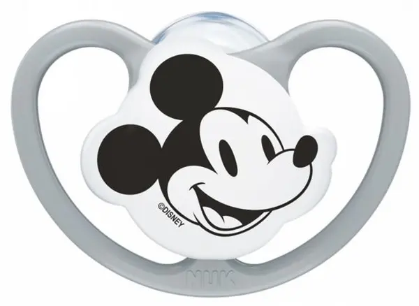 Biberon suzetă NUK Perfect Match - Air, Mickey, Mickey, 0-6 luni, gri