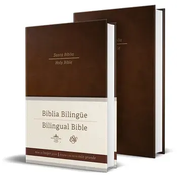 Biblia Bilingüe Reina Valera 1960/ESV Tamaño Grande Letra Grande Tapa Dura Marrón, Hardcover/***