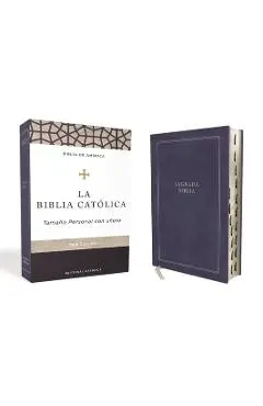 Biblia Católica, Tapa Dura, Azul, Tamaño Personal Con Uñero - Editorial Católica