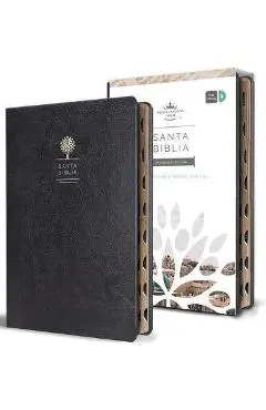 Biblia Reina Valera 1960 Letra Grande. S�mil Piel Negro, �ndice, Tama�o Manual / Spanish Bible Rvr 1960. Handy Size, Thumb Index, Large Print, Black L - Reina Valera Revisada 1960
