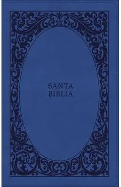 Biblia Reina-Valera 1960, Tierra Santa, Ultrafina Letra Grande, Leathersoft, Azul, Con Cierre - Vida