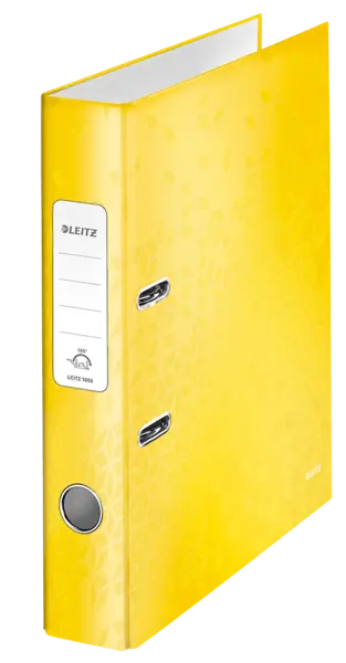 Biblioraft A4 carton laminat 5 cm/ 8 cm diverse culori Leitz 180 WOW Biblioraft A4 carton laminat 5 cm/ 8 cm diverse culori Leitz 180 WOW 5 cm galben