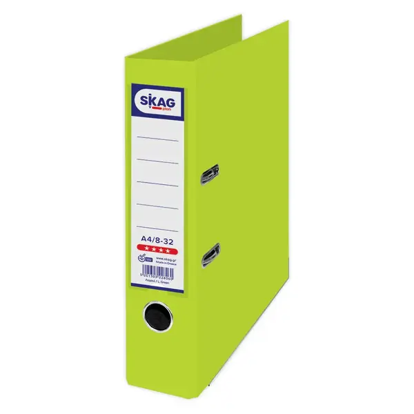 Biblioraft A4 plastifiat PP 5 cm/ 8 cm diverse culori Skag Biblioraft A4 plastifiat PP 5 cm/ 8 cm diverse culori Skag 8 cm verde deschis