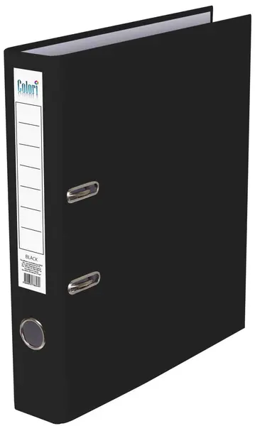 Biblioraft Colori - 5 cm, negru, cu cant metalic