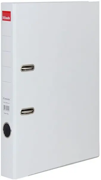 Biblioraft Esselte Eco - A4, 5 cm, PP, margine metalica, eticheta detasabila, alb
