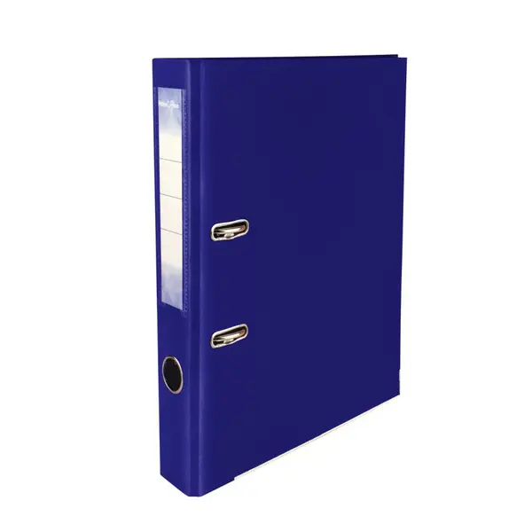 Biblioraft plastifiat PP 50 mm navy blue pentru documente A4