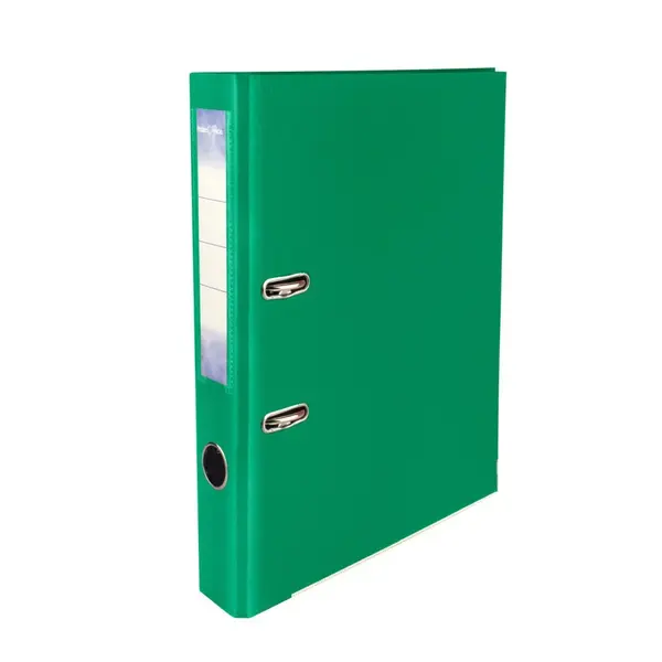 Biblioraft plastifiat PP 50 mm verde pentru documente A4