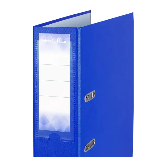 Biblioraft plastifiat PP 75 mm albastru pentru documente A4