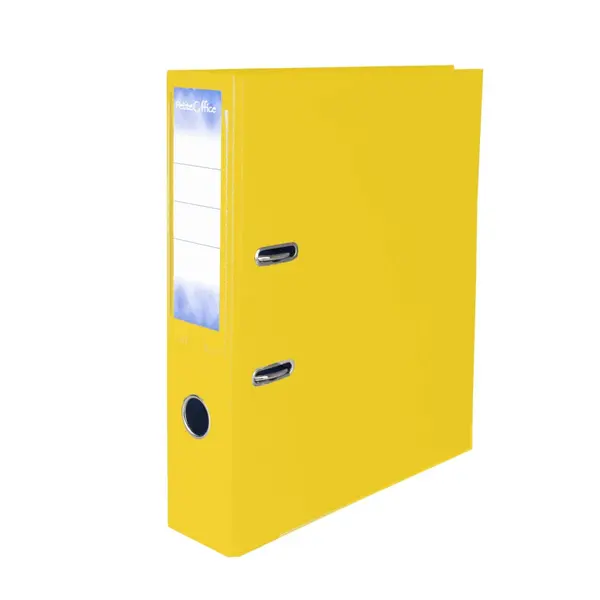 Biblioraft plastifiat PP 75mm yellow , biblioraft A4 pentru arhivare documente