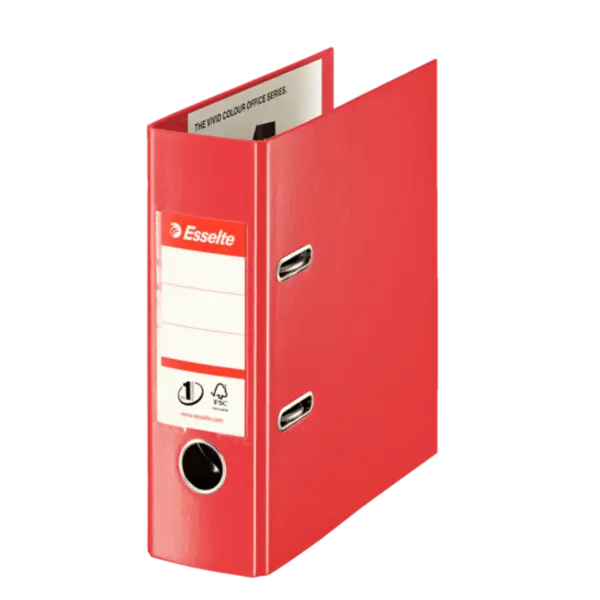 Biblioraft PP A5 7.5 cm Esselte No.1 Power VIVIDA Biblioraft PP A5 7.5 cm Esselte No.1 Power VIVIDA rosu