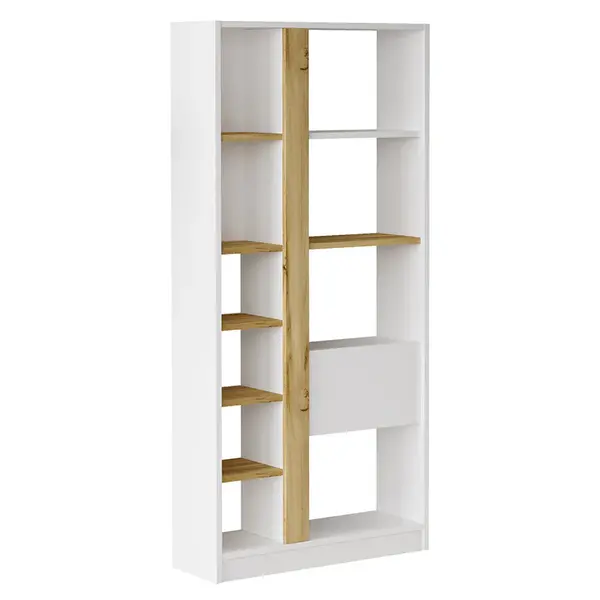Biblioteca Alive, Alb, 75x25x160 cm