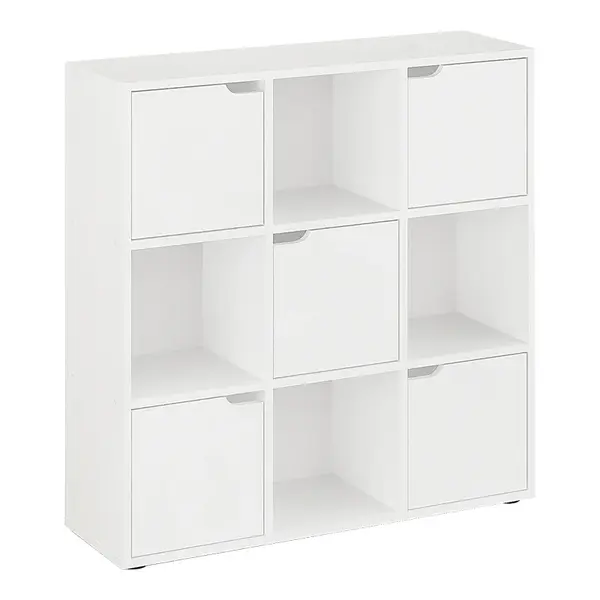 Biblioteca Bookel, Alb, 88x28x89 cm