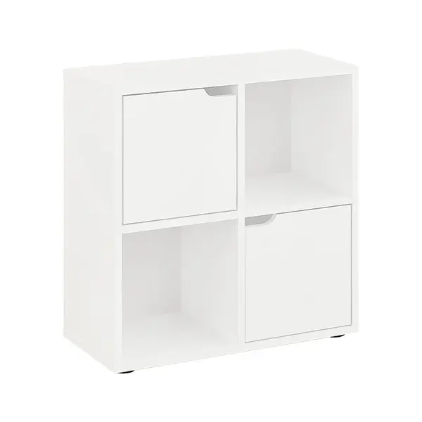 Biblioteca Bookel, Pako World, Alb, 59x27x60 cm