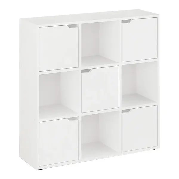 Biblioteca Bookel, Pako World, Alb, 88x27x89 cm
