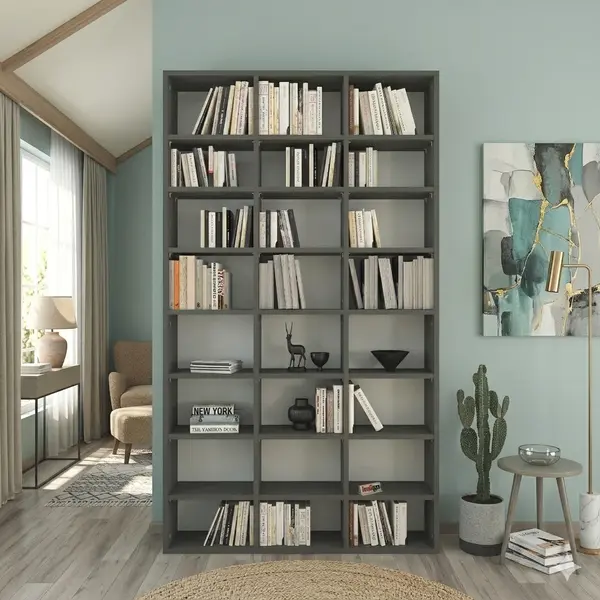 Biblioteca cu 24 de rafturi, design modern, spațiu generos, calitate superioară 101.8 x 16,3 x 178 cm