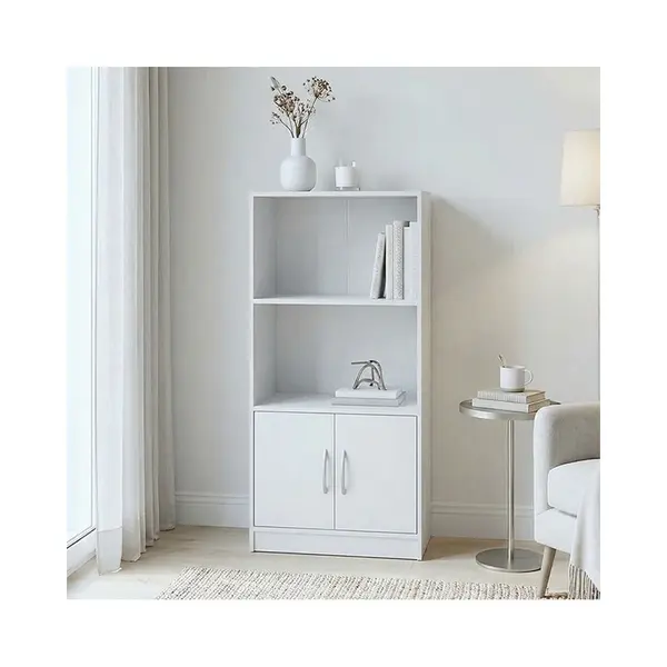 Bibliotecă cu rafturi multiple Tekaro, Modernă, Lemn, antracit, 60x30x120 cm