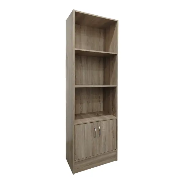 Biblioteca cu rafturi Tekaro, Lemn, Sonoma, 57x33x180 cm