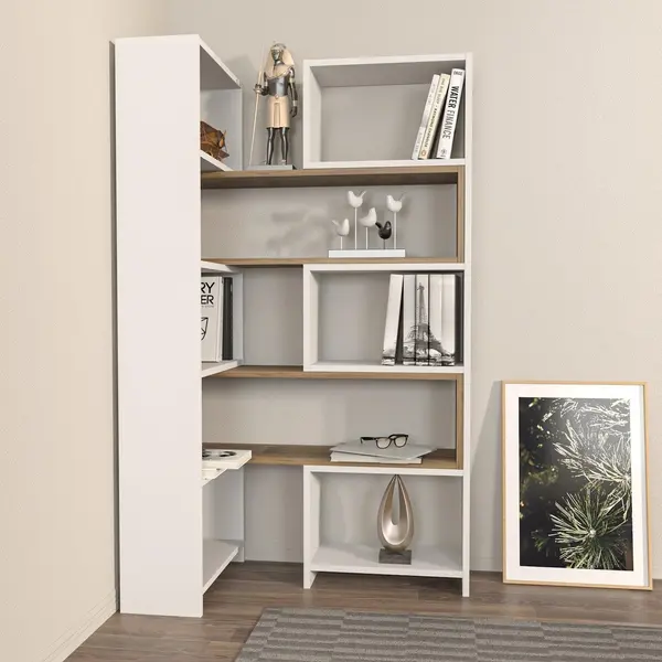Bibliotecă de Colț Multifuncțională, 163x150x22 cm