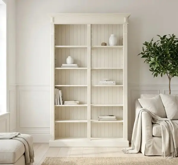 Bibliotecă deschisă 'Directoire' cu rafturi reglabile cu finisaj Vopsit