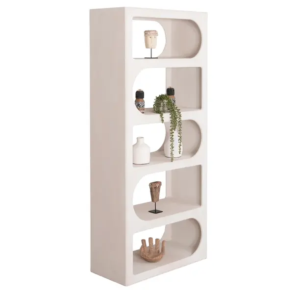 Biblioteca GEROVA 80 x 38 x 180 CM - Alb