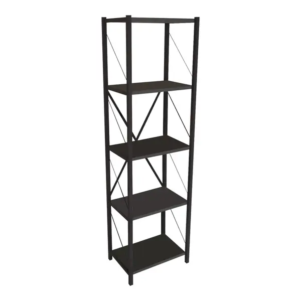 Biblioteca Glase, Antracit - Stejar, 40x30x150 cm