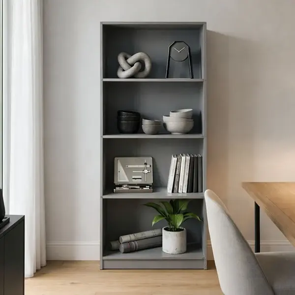 Biblioteca, Kendy, Antracit, 30x60x167 cm