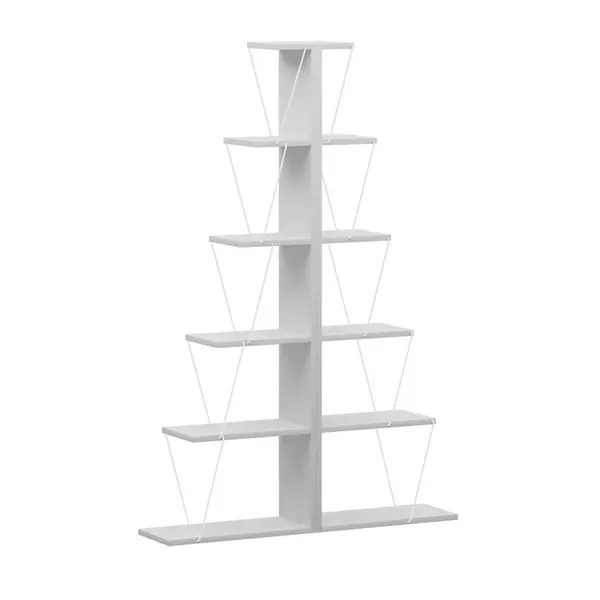 Biblioteca mini Tars alb 130x22x146cm
