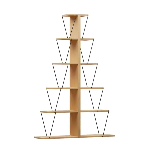 Biblioteca mini Tars sonoma - negru 130x22x146cm