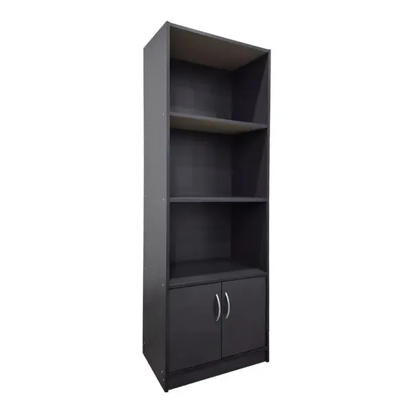 Biblioteca moderna Tekaro, Lemn, Alb, 60x29x166 cm