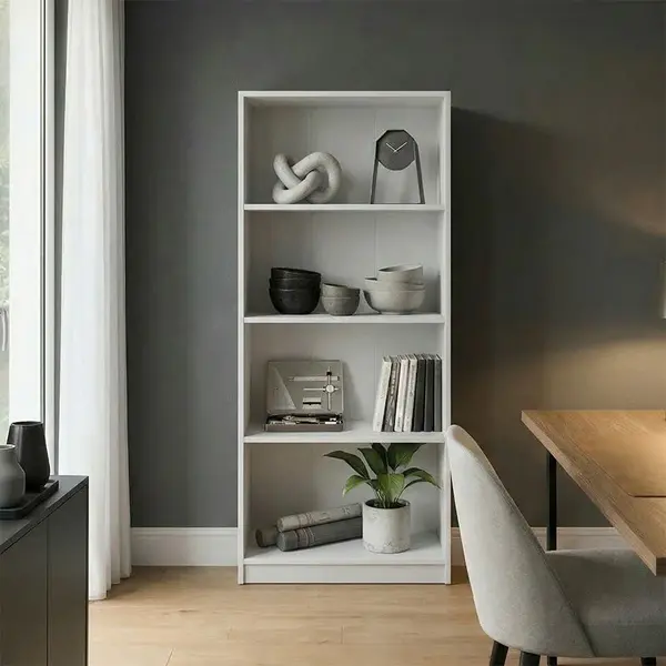 Bibliotecă practică Kendy, Modern, Lemn, Sonoma, 60x30x167 cm