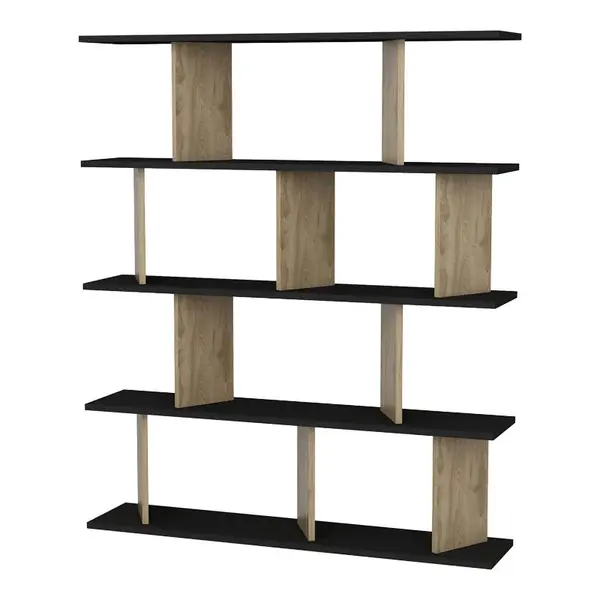 Biblioteca Ratu sonoma - negru 120x24.6x141cm