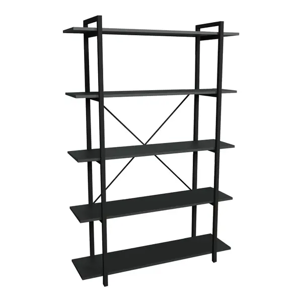 Biblioteca Reson, Antracit - Stejar, 120x34x180 cm