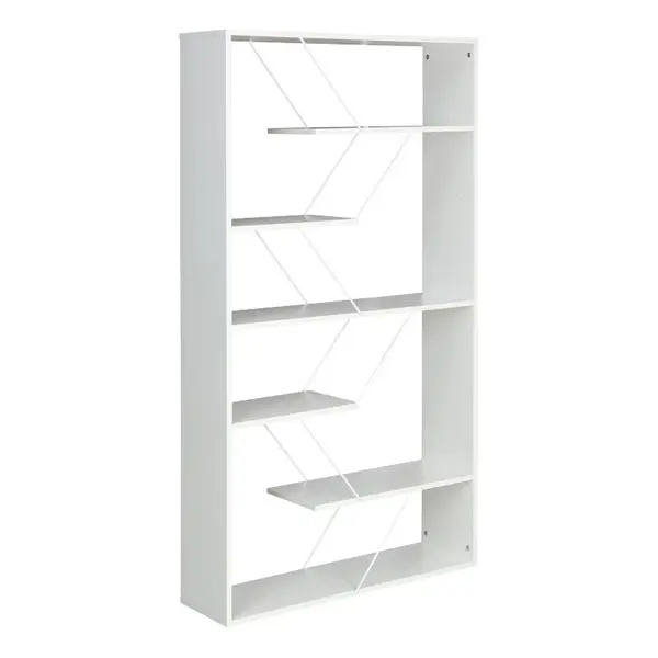 Biblioteca Tars alb 84x24x157cm
