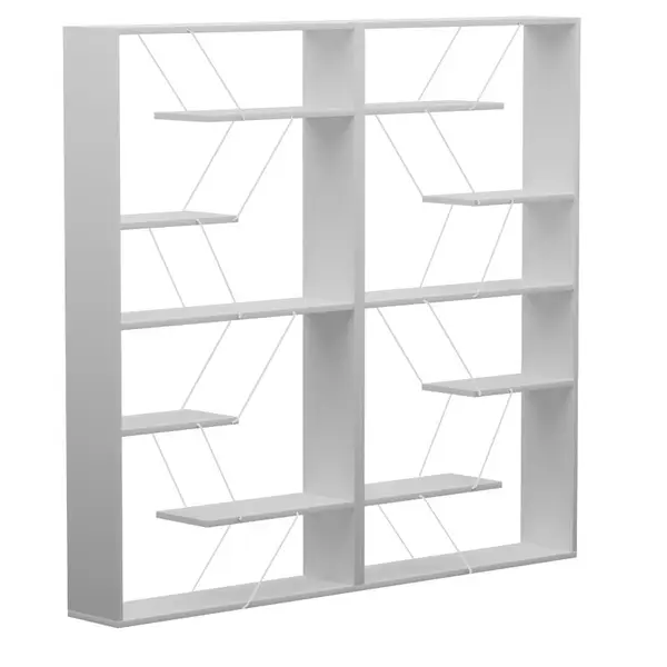 Biblioteca Tars gri - alb 168x24x157cm
