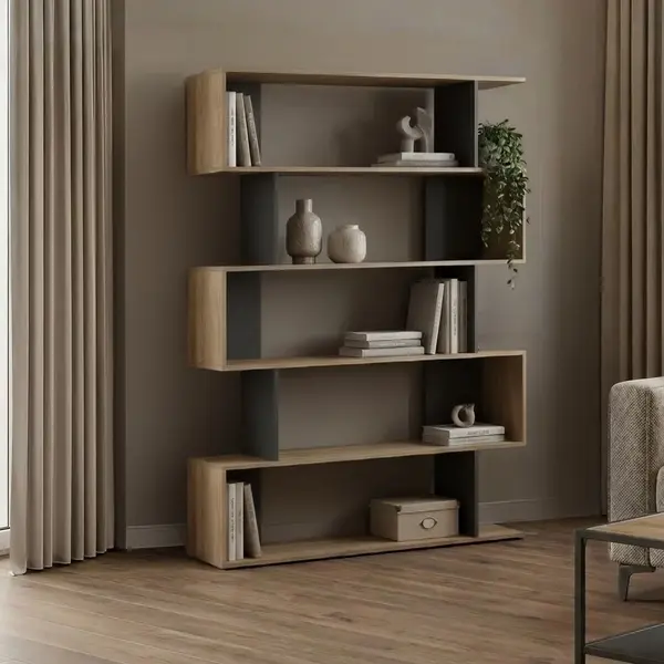 Biblioteca, Tetri, Antracit, 25.4x121.8x158.8 cm