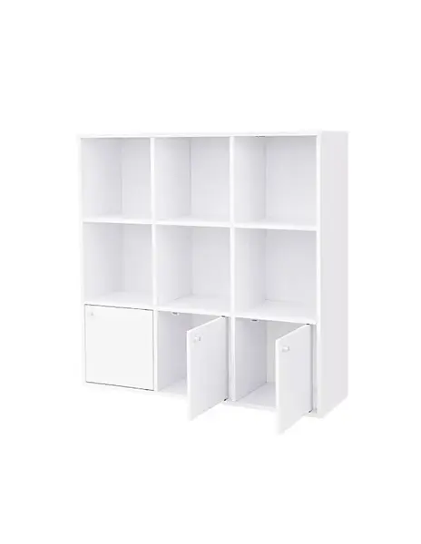 Biblioteca, Vasagle, 6 cuburi, Alb, LBC33WT, 97 x 97 x 29 cm