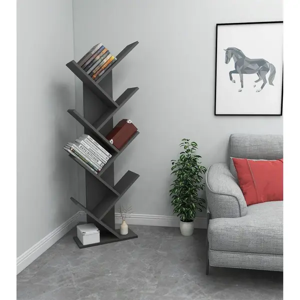 Biblioteca Zermat, Gri, 46x129x22 cm