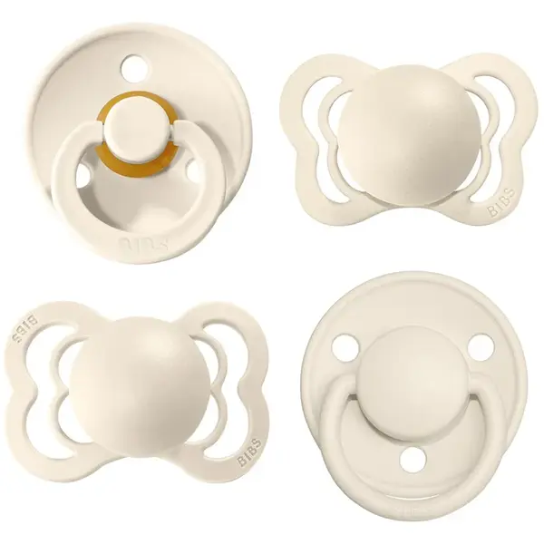 BIBS Try-It Size 1: 0+ months set pentru nou-nascuti si copii Ivory