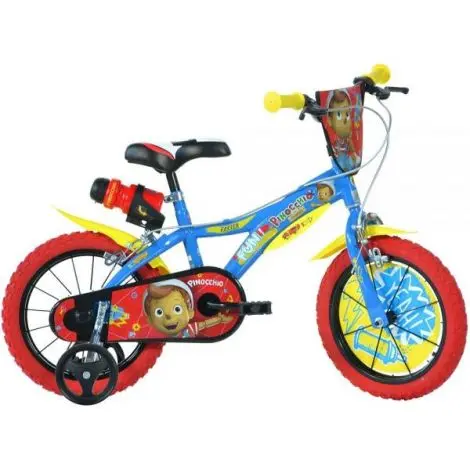 Bicicleta copii 3-5 ani, 14 inch, Pinocchio, Dino Bikes DB614PN