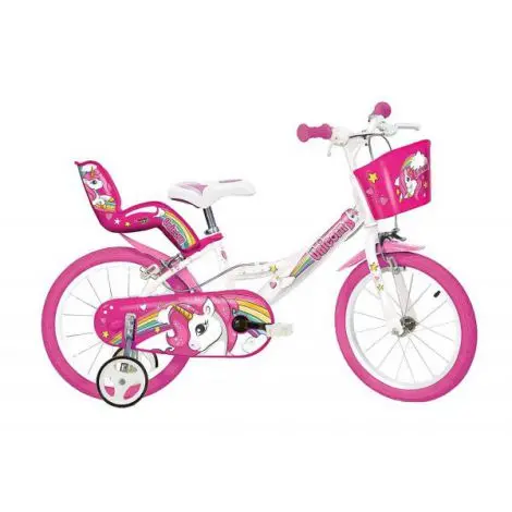 Bicicleta copii 3-5 ani, 14 inch, Unicorn, Dino Bikes DB144RUN