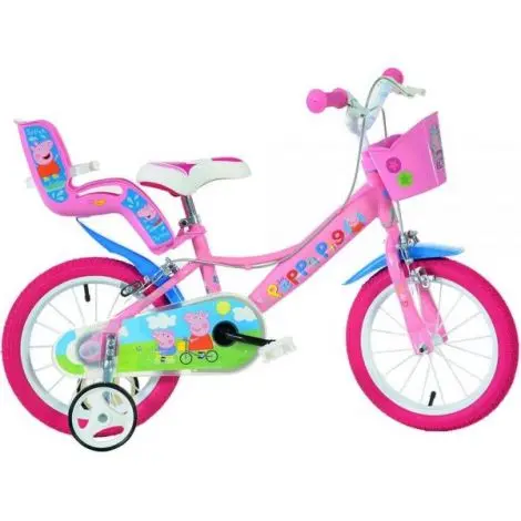 Bicicleta copii 4-6 ani, 16 inch, Peppa Pig, Dino Bikes DB164RPGS
