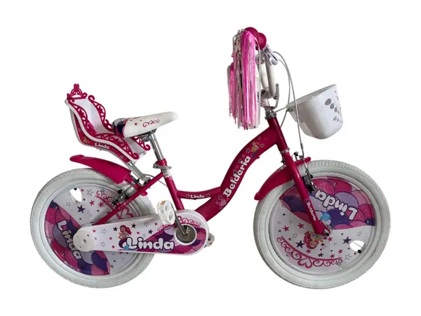 Bicicleta copii Belderia Linda, culoare roz, roata 20 , cadru din otel