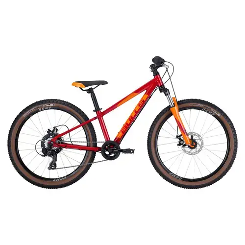 Bicicleta Copii Bulls Tokee, frane pe disc, roti 24 Inch, 7 Viteze, Rosu